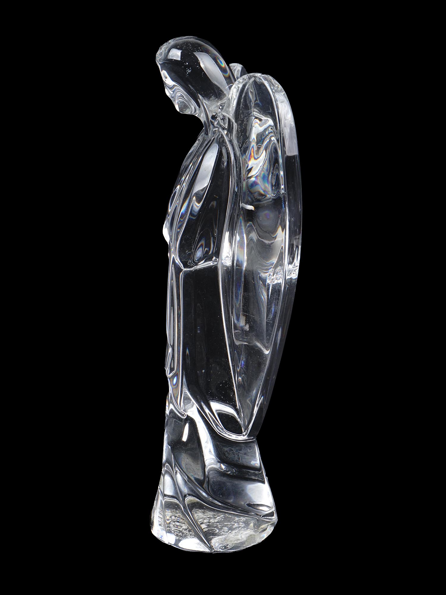 BACCARAT CRYSTAL GLASS ANGEL FIGURINE SIGNED PIC-2